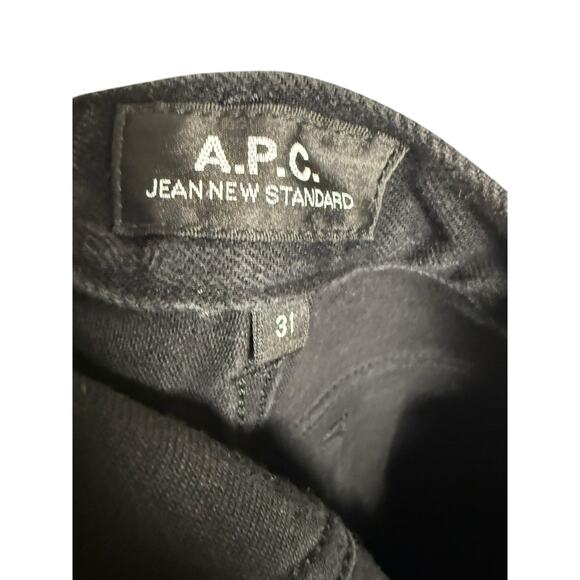 A.P.C. New Standard Black Straight Leg Denim Jeans Size 31 - Picture 12 of 14